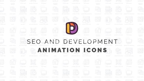 搜索引擎优化和开发动画图标演绎AE模板