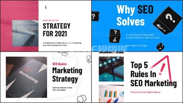 搜索引擎优化营销广告AE模板