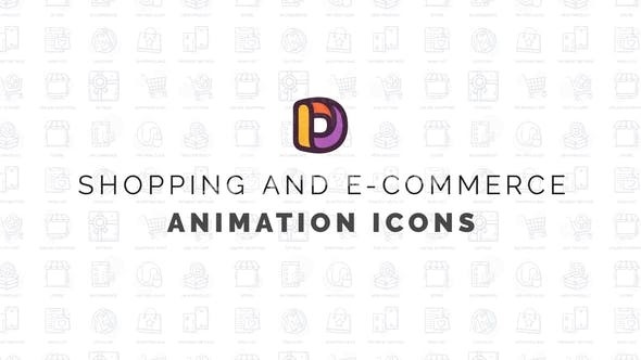 电子商务动画图标演绎AE模板