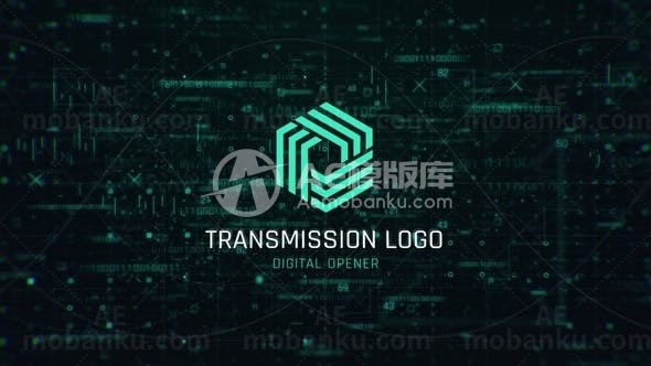 信号传输标志演绎AE模板