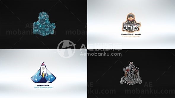 简单干净的标志演绎AE模板