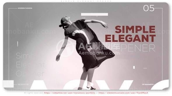 时尚图片视频展示AE模板