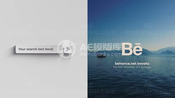 搜索标志动态演绎AE模板