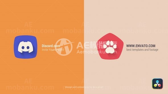 卡通风格平面标志动态演绎AE模板