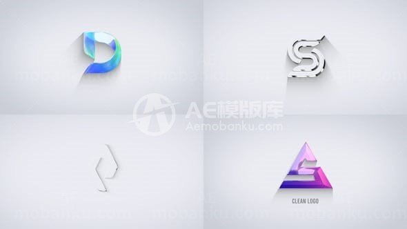 简洁的商业标志演绎AE模板