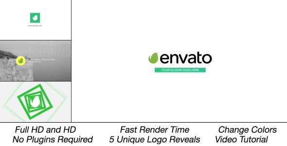 简洁的商业标志演绎AE模板