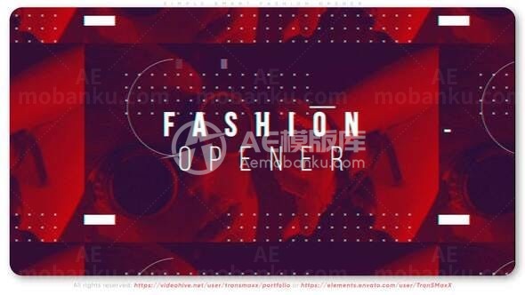 时尚杂志图片视频展示AE模板