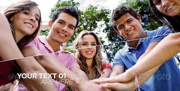 简单的线条切换图片视频展示AE模板