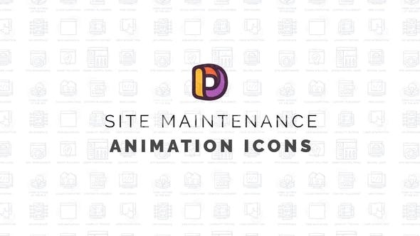 网站动画图标动态演绎AE模板