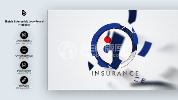 草图和装配徽标展示演绎AE模板