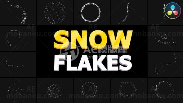 雪花元素图片视频展示AE模板