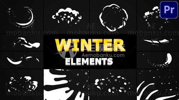 雪地运动元素圣诞欢庆AE模板