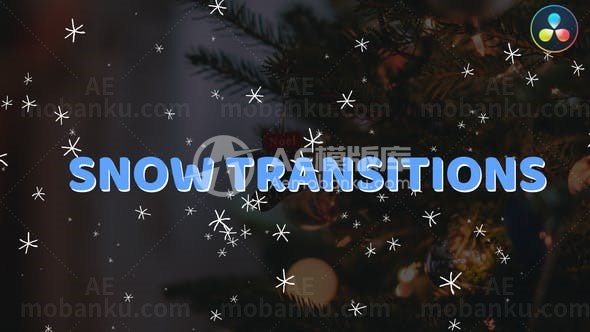 雪地过渡和背景图片展示AE模板