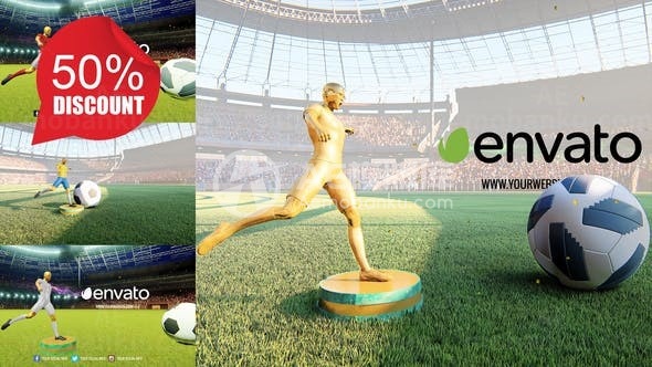 足球联盟杯动态演绎AE模板