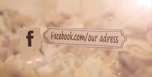 社交媒体标志演绎AE模板