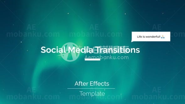 社交媒体信息对话展示AE模板