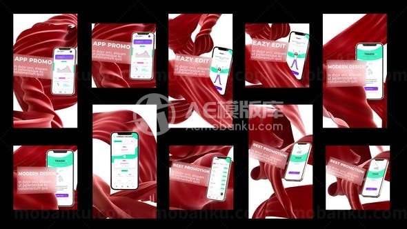 软布Instagram应用宣传片AE模板