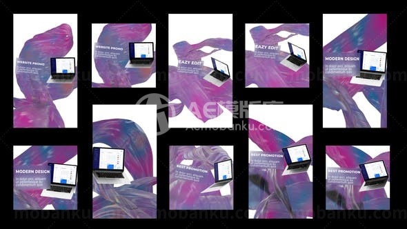 软布Instagram网站宣传片AE模板