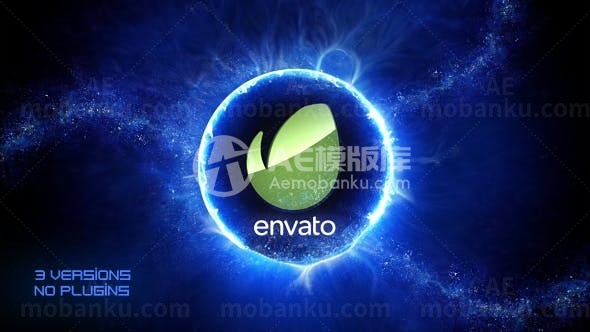 空间灰尘标志展示AE模板