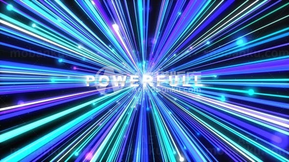 空间跳跃标志演绎AE模板