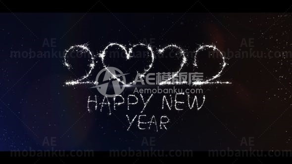 火花圣诞卡演绎AE模板