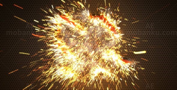 火花标志展示演绎AE模板