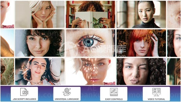 多分割屏幕图片视频展示AE模板