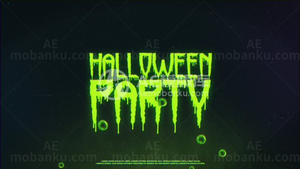 万圣节幽灵大锅标志演绎AE模板