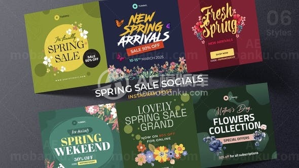 春季销售社交网站展示AE模板