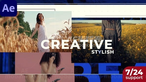 踏脚节奏图片视频展示AE模板