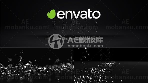 深色石头徽标演绎AE模板