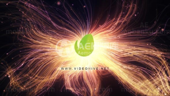 卷发标志动态演绎AE模板