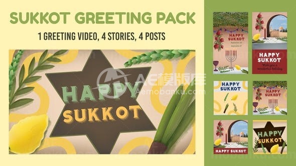 多屏光明节庆典AE模板