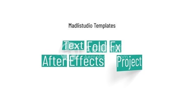 文本折叠效果标题演绎AE模板