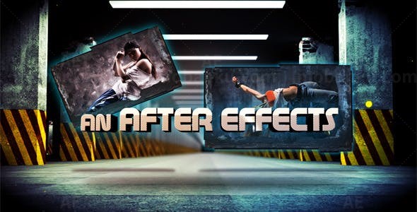 车库标题图片视频展示AE模板