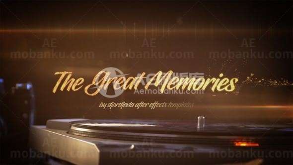 留声机会议图片视频展示AE模板