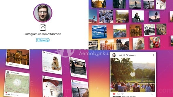 Instagram产品宣传促销AE模板