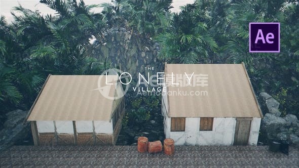 孤独的村庄动态展示AE模板