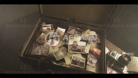 旧手提箱记忆幻灯片展示AE模板