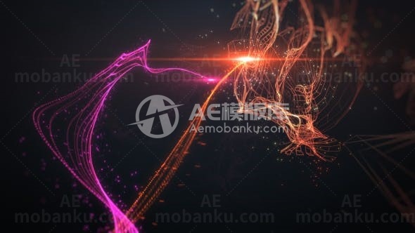 粒子光束效果标志演绎AE模板