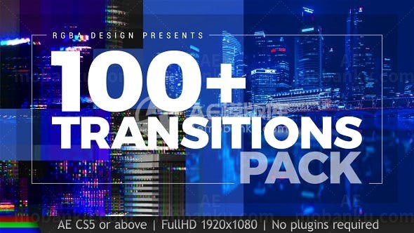 时尚风格幻灯片转场过渡AE模板