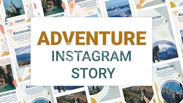 Instagram旅行故事展示AE模板