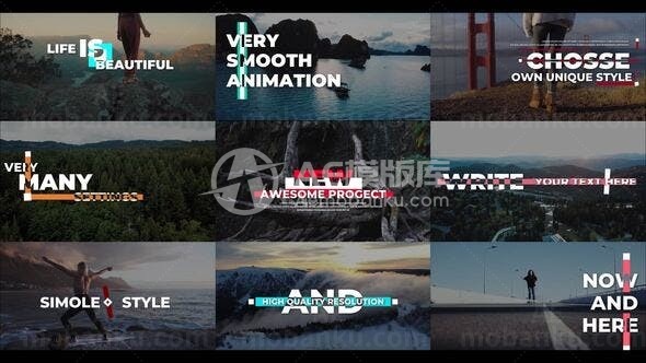 多组时髦标题演绎AE模板