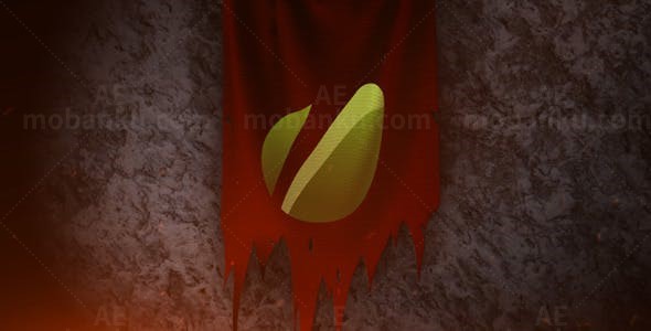 旗子胜利标志演绎AE模板