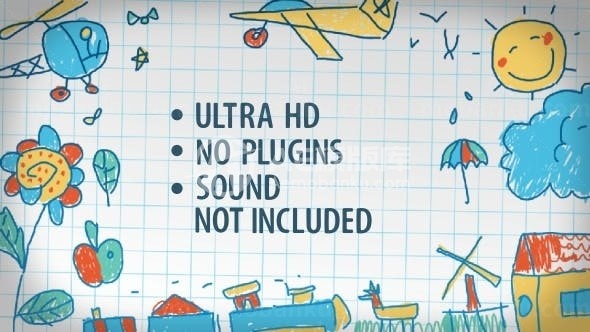 卡通风格儿童电视演绎AE模板