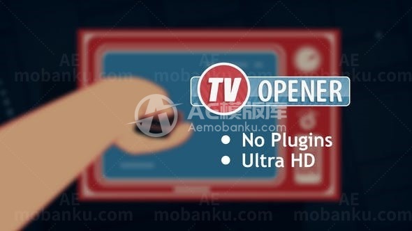 卡通风格电视宣传展示AE模板