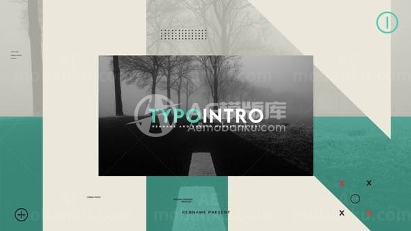 简洁的介绍标题动态演绎AE模板