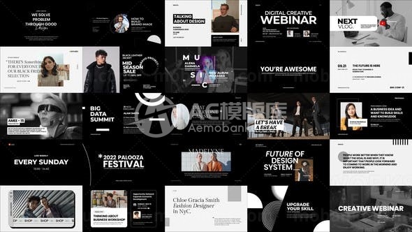 商业公司标题动态演绎AE模板