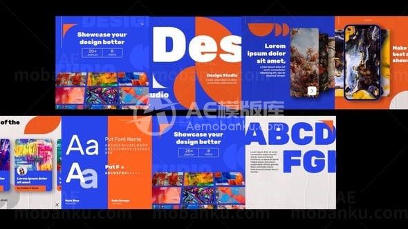 多屏排版设计动态演绎AE模板