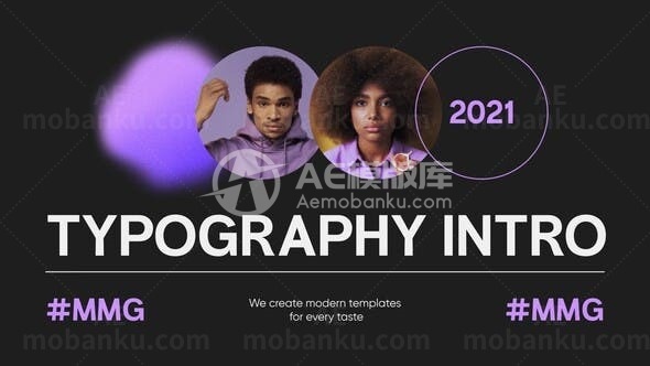 时尚排版图片视频展示AE模板